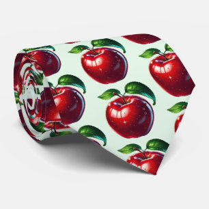 Tiled apple pattern fruit tie