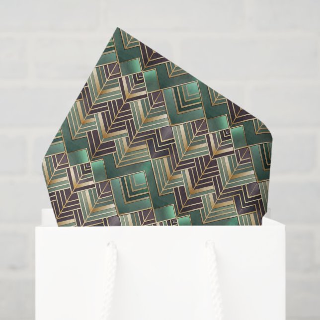 Tiled Art Deco pattern  Tissue Paper (Gift Bag)