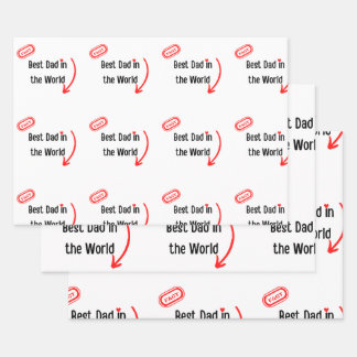 Tiled Best Father's Day wrapping paper Dad gift