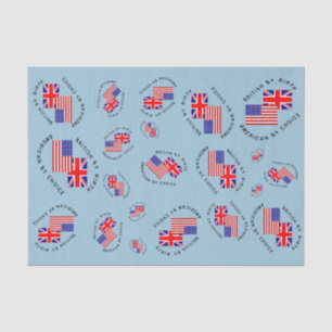 Tiled British by Birth American by Choice Tissue Paper