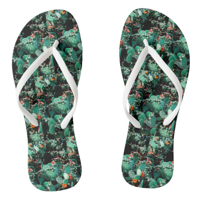 Tiled Cactus Plants Thongs (Footbed)