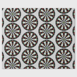 Tiled Darts Target Pattern Wrapping Paper