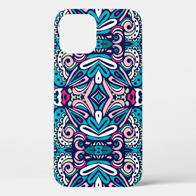 Tiled ethnic pattern. Abstract geometric mosaic vi Case-Mate iPhone Case (Back)