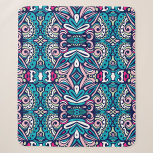 Tiled ethnic pattern. Abstract geometric mosaic vi Sherpa Blanket