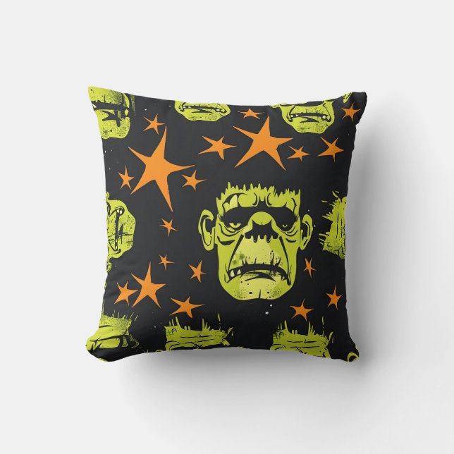 Tiled Frankenstein Pattern Cushion (Front)