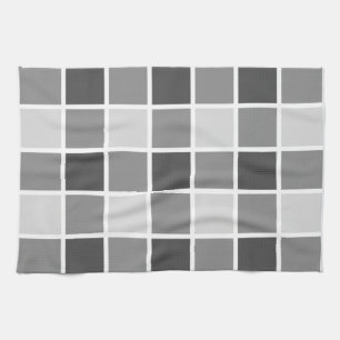 Tiled Grey Pattern Tea Towel