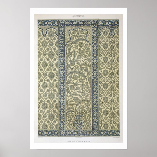 Tiled Panel from Mosque of Ibrahym Agha, from 'Ara Poster (Front)