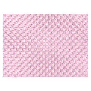 Tiled Pink Chi Ro Cross on Pink Tablecloth