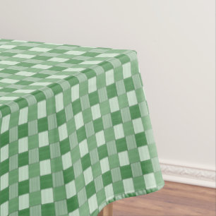 Tiled Spring Green Woven Pattern Tablecloth