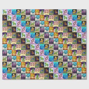 Tiled Zodiac  Wrapping Paper
