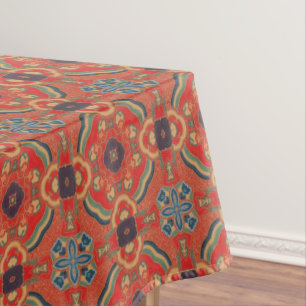 Tiles,arabesque, geometric motifs,ornaments tablecloth