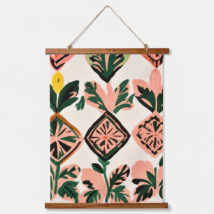 Tiles & Botanicals Hanging Tapestry