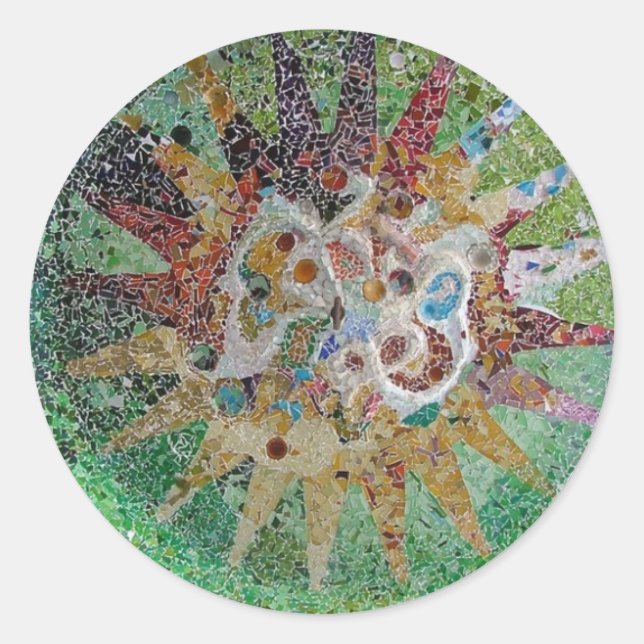 Tiles Classic Round Sticker (Front)