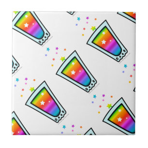 TILES, COASTERS or TRIVETS - RAINBOW SHOT GLASS
