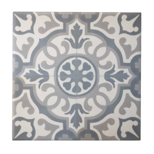 Tiles - Gray, Blue & White Tile