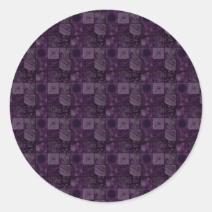 Tiles in Purple Classic Round Sticker