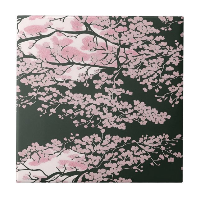 Tiles inspired by Japanese cherry blossoms (Front)