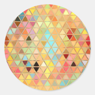 Tiles Stained Glass Boho Classic Round Sticker