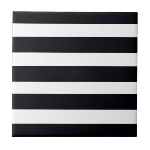 Tiles Tile Modern Chic BLACK & WHITE STRIPES
