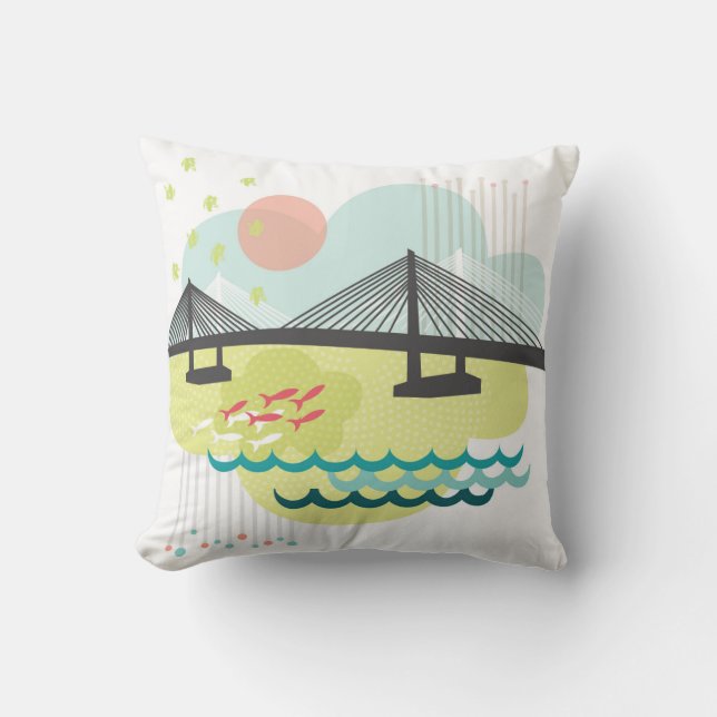 Tilikum Crossing Pillow Portland Oregon (Front)