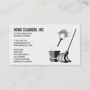 Tiling Background   Cleaning Supplies Business Card