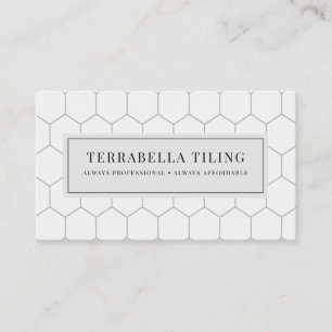 Tiling Flooring Hexagon Tile Pattern Business Card