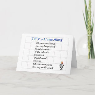 Till Along: A funny You Cold Card