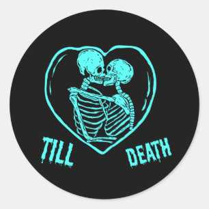 Till Deah Emo Goth Vlanetine's Day Classic Round Sticker