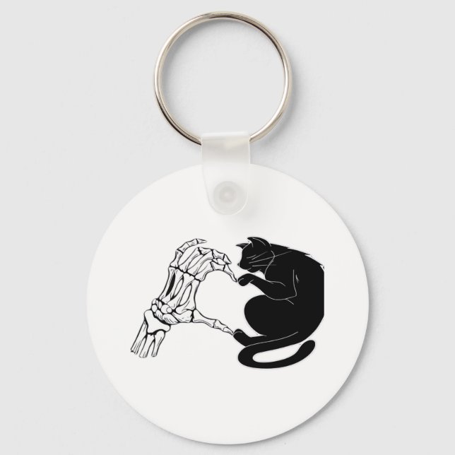 Till Death Cats Do Us Part Classic Key Ring (Front)
