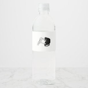 Till Death Cats Do Us Part Classic Water Bottle Label