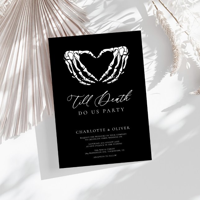 Till Death Chic Modern Gothic Wedding Invitation (Creator Uploaded)