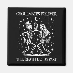 Till Death Do Part Skeleton Bride Groom Couple Magnet