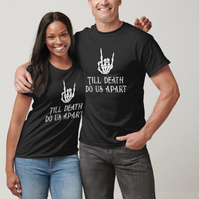 Till death do us apart Gothic Skeleton Heart Bride T-Shirt (Creator Uploaded)