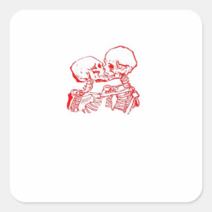 Till Death Do Us Apart (Red Transparent) Square Sticker