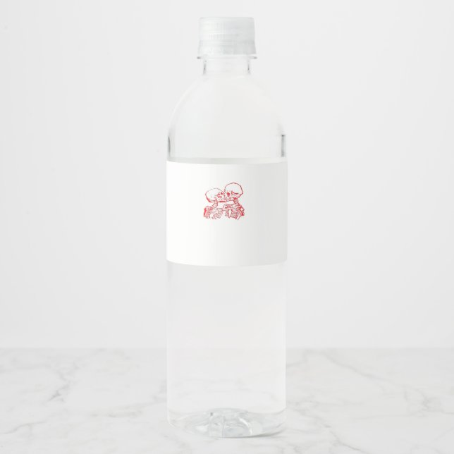 Till Death Do Us Apart (Red Transparent) Water Bottle Label (Front)