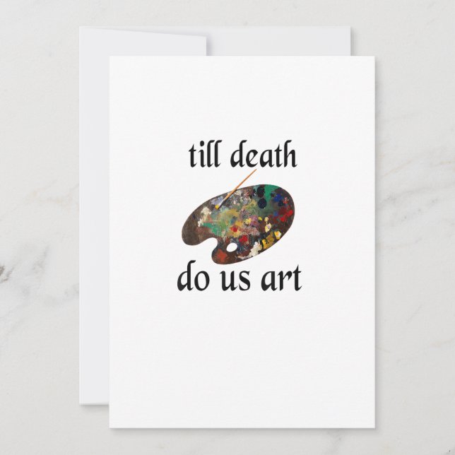 Till Death Do Us Art Funny Creative Design Holiday Card (Front)