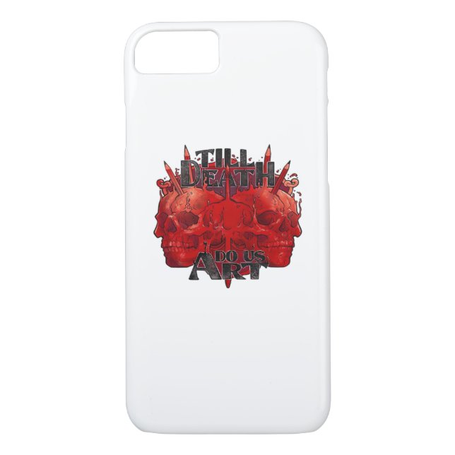 Till Death Do Us Art On White Classic Case-Mate iPhone Case (Back)