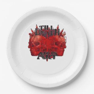 Till Death Do Us Art On White Classic Paper Plate