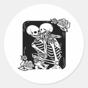 Till Death Do Us Funny Design Classic Round Sticker