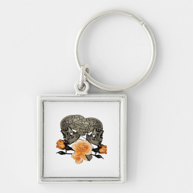 Till Death Do Us Funny Design For Halloween Key Ring (Front)