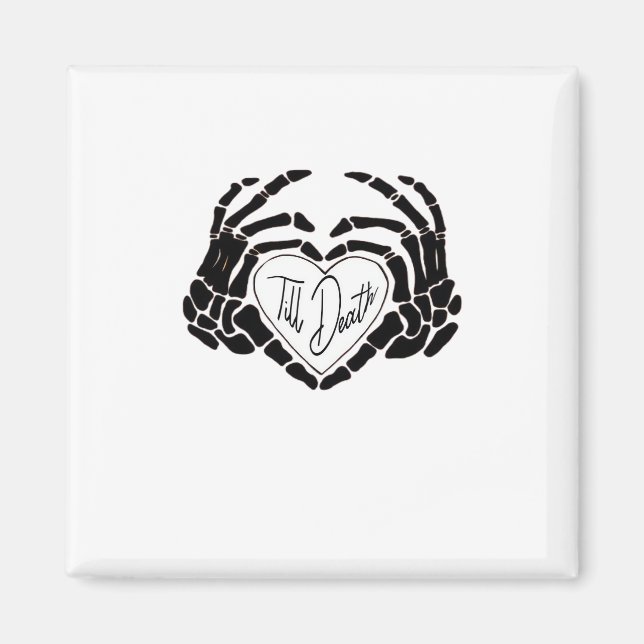 Till Death Do Us Funny Design – Ghostly Love Vibes Magnet (Front)