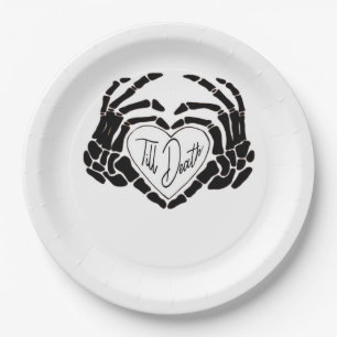 Till Death Do Us Funny Design – Ghostly Love Vibes Paper Plate