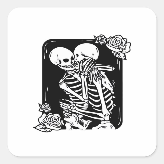Till Death Do Us Funny Design Square Sticker (Front)