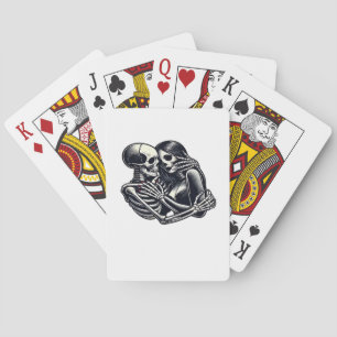 Till Death Do Us - Gothic Skeleton Couple Art Clas Playing Cards