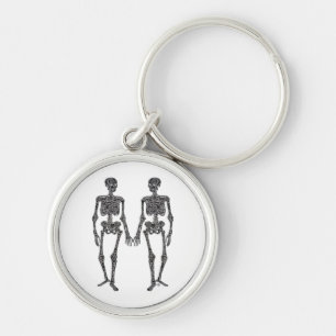 Till Death Do Us Part 2 Skeletons Classic Key Ring