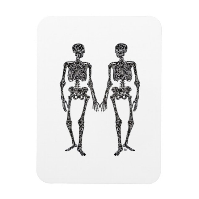 Till Death Do Us Part 2 Skeletons Classic Magnet (Vertical)