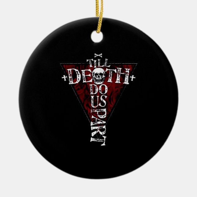 Till Death Do Us Part – Autumn Goth Aesthetic Ceramic Ornament (Front)