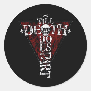 Till Death Do Us Part – Autumn Goth Aesthetic Classic Round Sticker