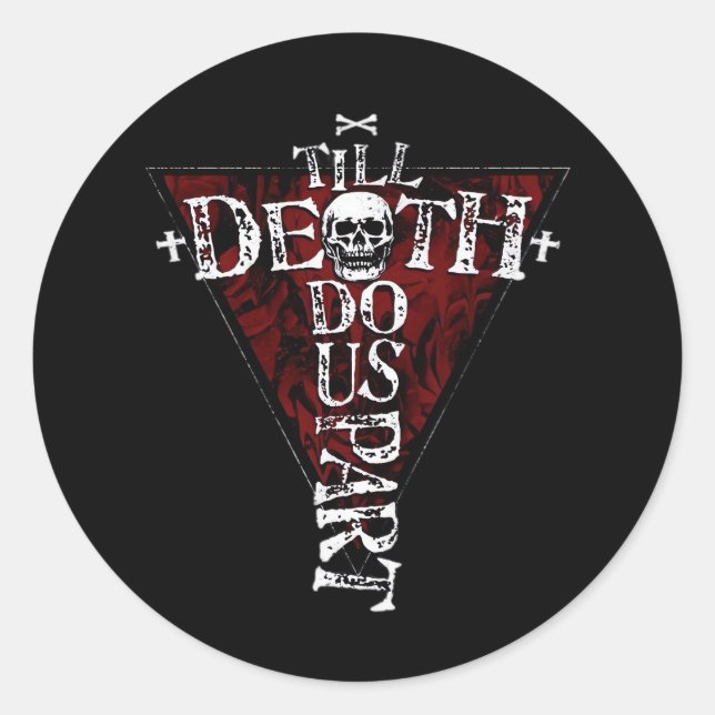 Till Death Do Us Part – Autumn Goth Aesthetic Classic Round Sticker (Front)