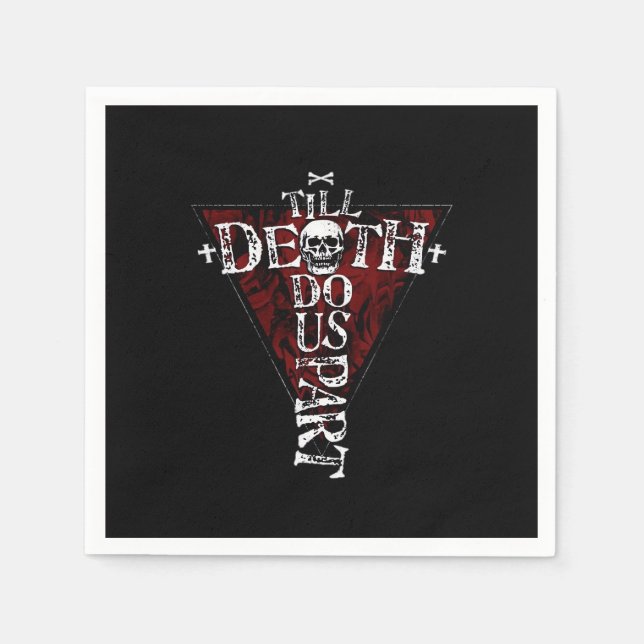 Till Death Do Us Part – Autumn Goth Aesthetic Napkin (Front)